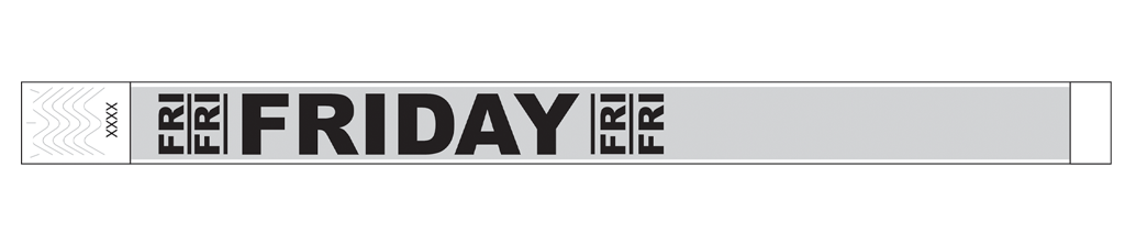 Friday - 3/4" Tyvek® Wristbands