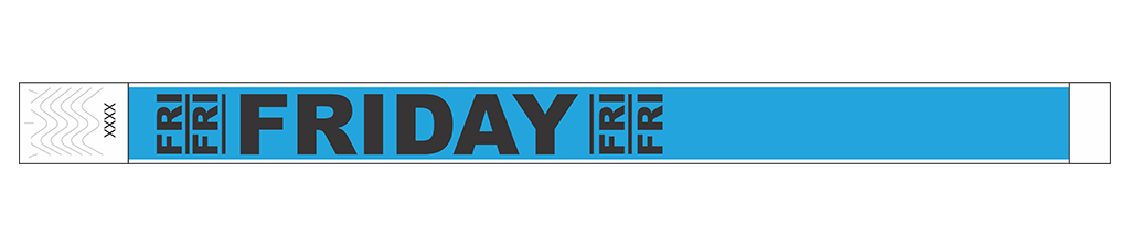 Friday - 3/4" Tyvek® Wristbands