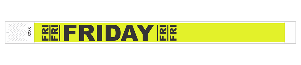 Friday - 3/4" Tyvek® Wristbands