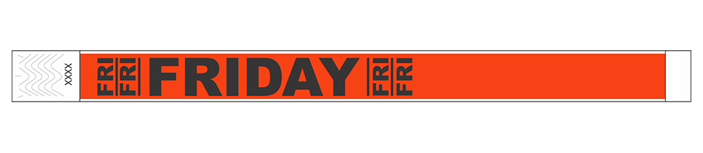 Friday - 3/4" Tyvek® Wristbands