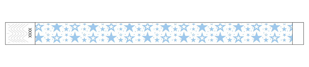 Galaxy Stars - 3/4" Tyvek® Wristbands