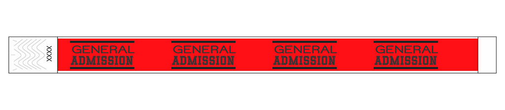 General Admission Classic - 3/4" Tyvek® Wristbands