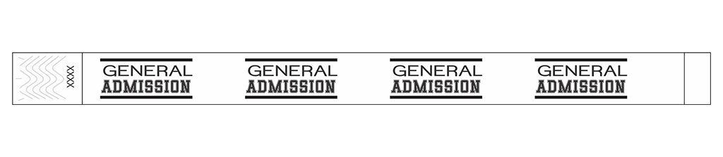 General Admission Classic - 3/4" Tyvek® Wristbands
