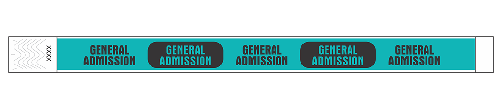 General Admission Modern - 3/4" Tyvek® Wristbands