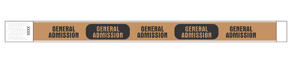General Admission Modern - 3/4" Tyvek® Wristbands