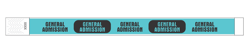 General Admission Modern - 3/4" Tyvek® Wristbands