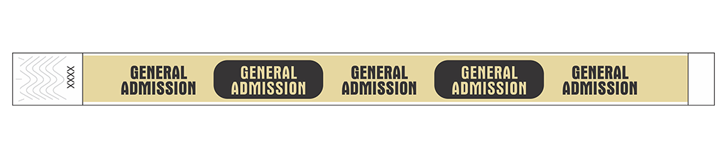 General Admission Modern - 3/4" Tyvek® Wristbands