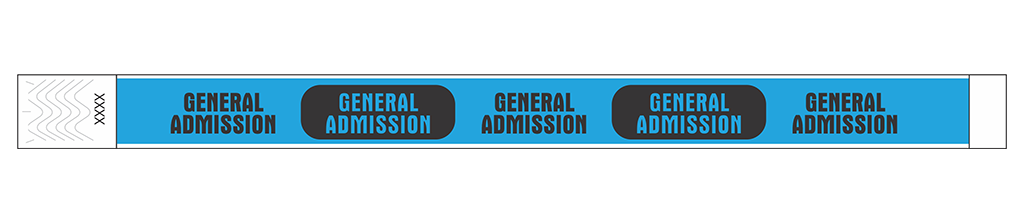 General Admission Modern - 3/4" Tyvek® Wristbands