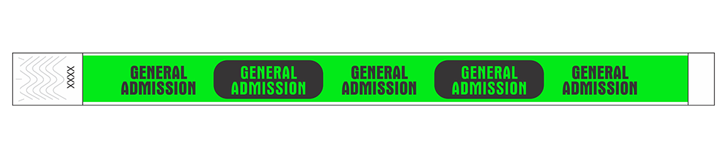 General Admission Modern - 3/4" Tyvek® Wristbands