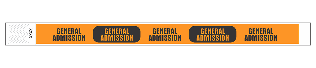 General Admission Modern - 3/4" Tyvek® Wristbands