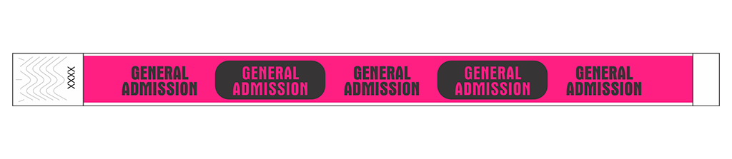 General Admission Modern - 3/4" Tyvek® Wristbands