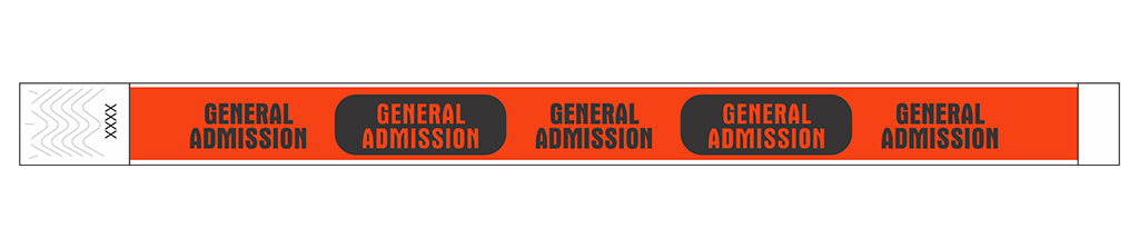 General Admission Modern - 3/4" Tyvek® Wristbands