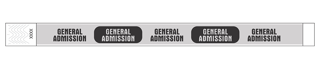 General Admission Modern - 3/4" Tyvek® Wristbands