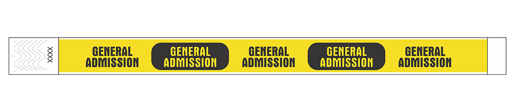 General Admission Modern - 3/4" Tyvek® Wristbands