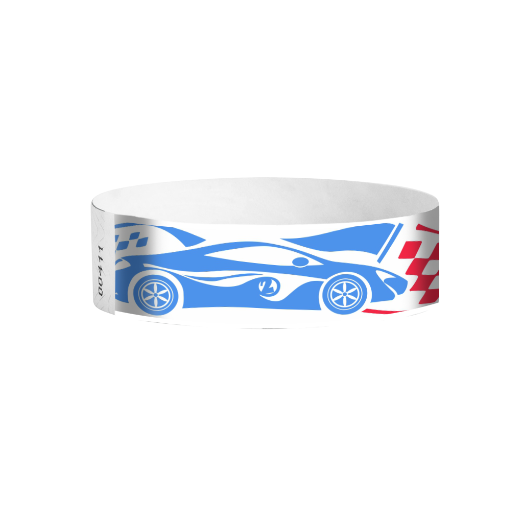 Grand Prix full-colour racecar Tyvek wristbands Canada – racing theme wristbands for parties and track events