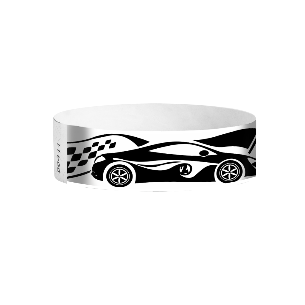 Grand Prix racecar Tyvek wristbands Canada – checkered flag event wristbands for racing-themed events