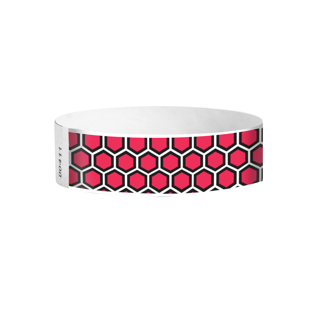 Hive Tyvek wristbands Canada – honeycomb pattern wristbands for events and venues