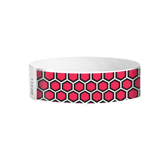 Hive Tyvek wristbands Canada – honeycomb pattern wristbands for events and venues
