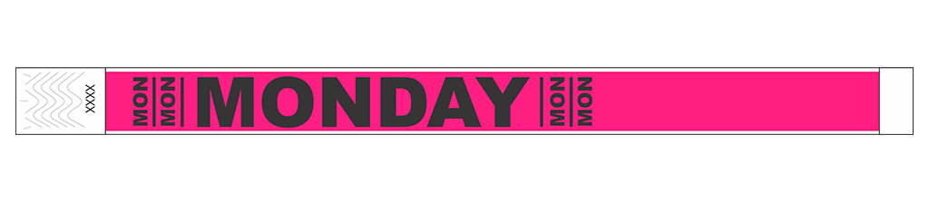 Monday - 3/4" Tyvek® Wristbands