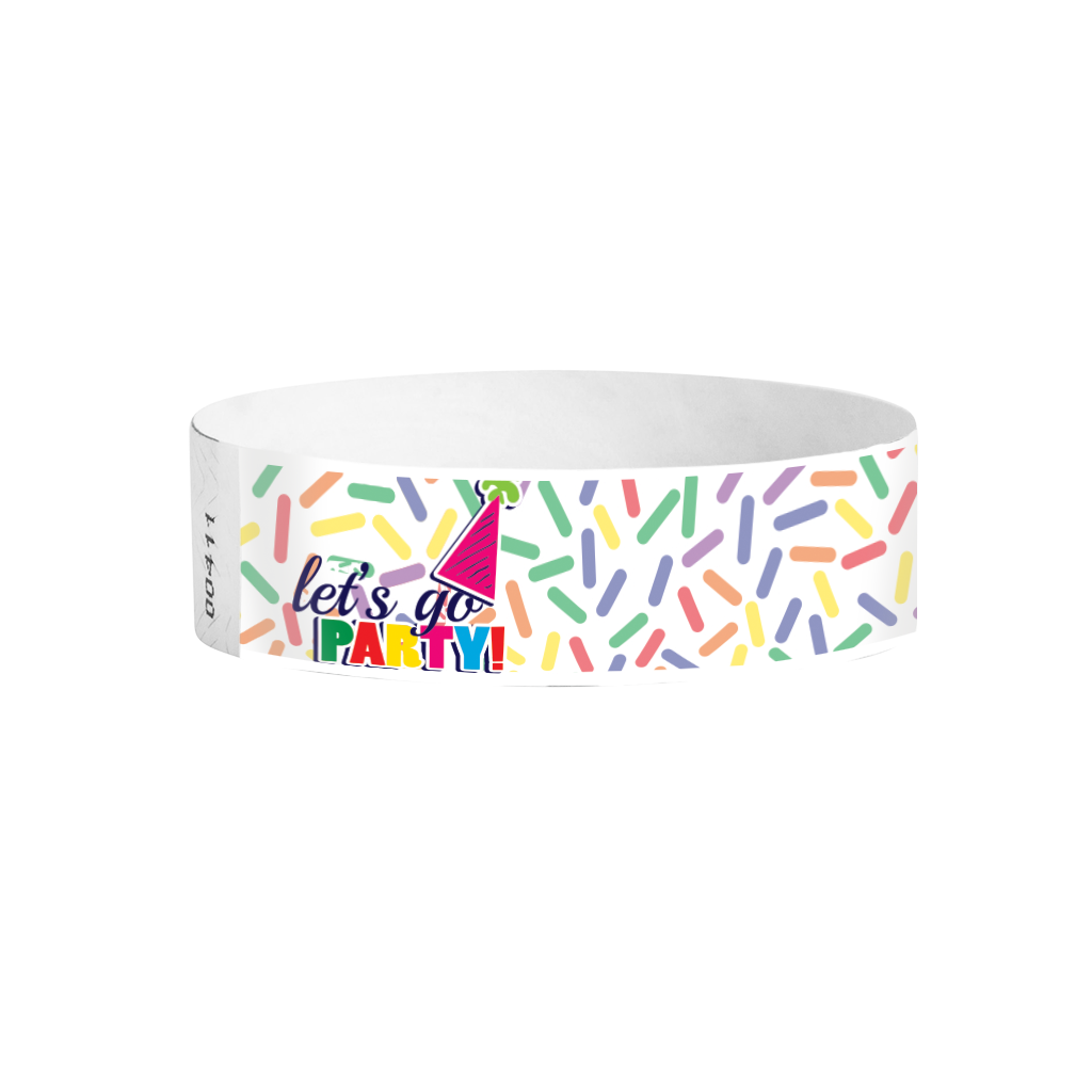 Party Invitation Tyvek wristbands Canada – confetti-style event wristbands for birthdays and celebrations