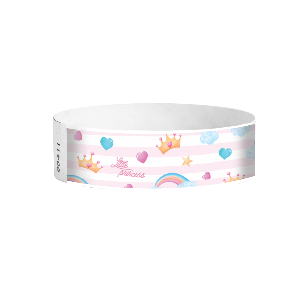 Princess Tyvek wristbands Canada – pink princess theme wristbands for children’s events