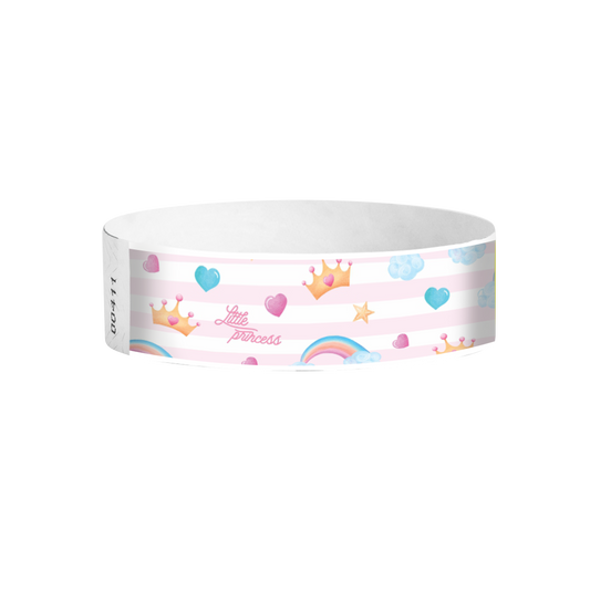 Princess Tyvek wristbands Canada – pink princess theme wristbands for children’s events