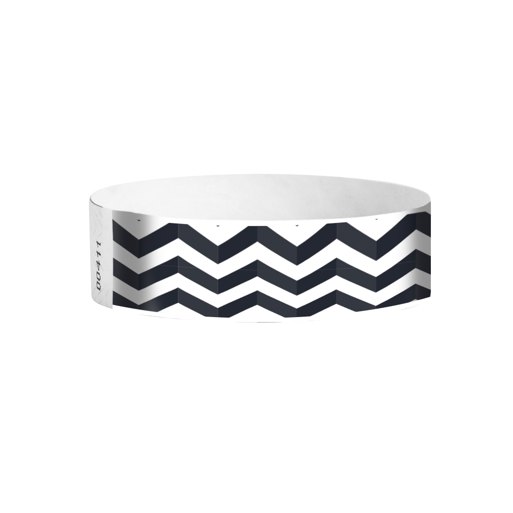 Pulse Tyvek wristbands Canada – zigzag heartbeat-style event wristbands for festivals and clubs
