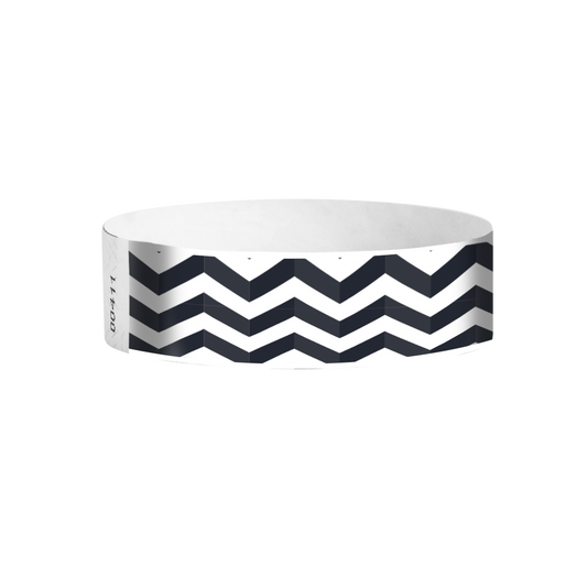 Pulse Tyvek wristbands Canada – zigzag heartbeat-style event wristbands for festivals and clubs