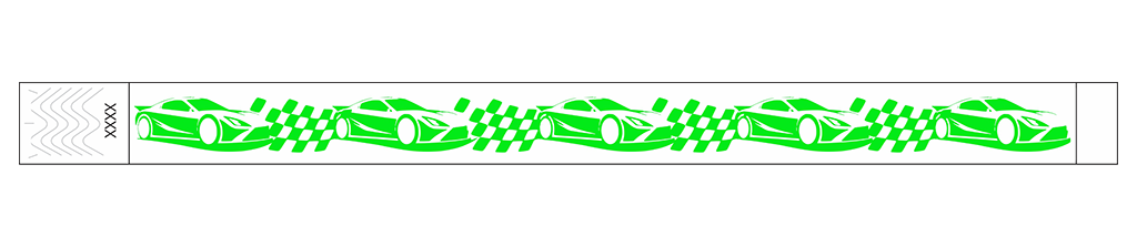 Race Day Racecar - 3/4" Tyvek® Wristbands