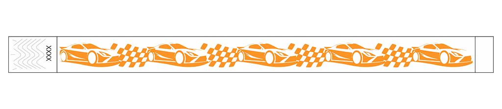 Race Day Racecar - 3/4" Tyvek® Wristbands