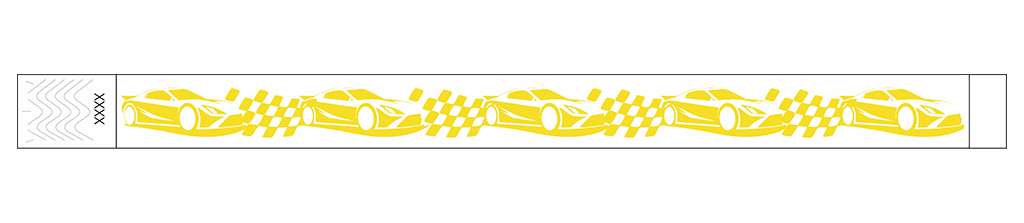 Race Day Racecar - 3/4" Tyvek® Wristbands