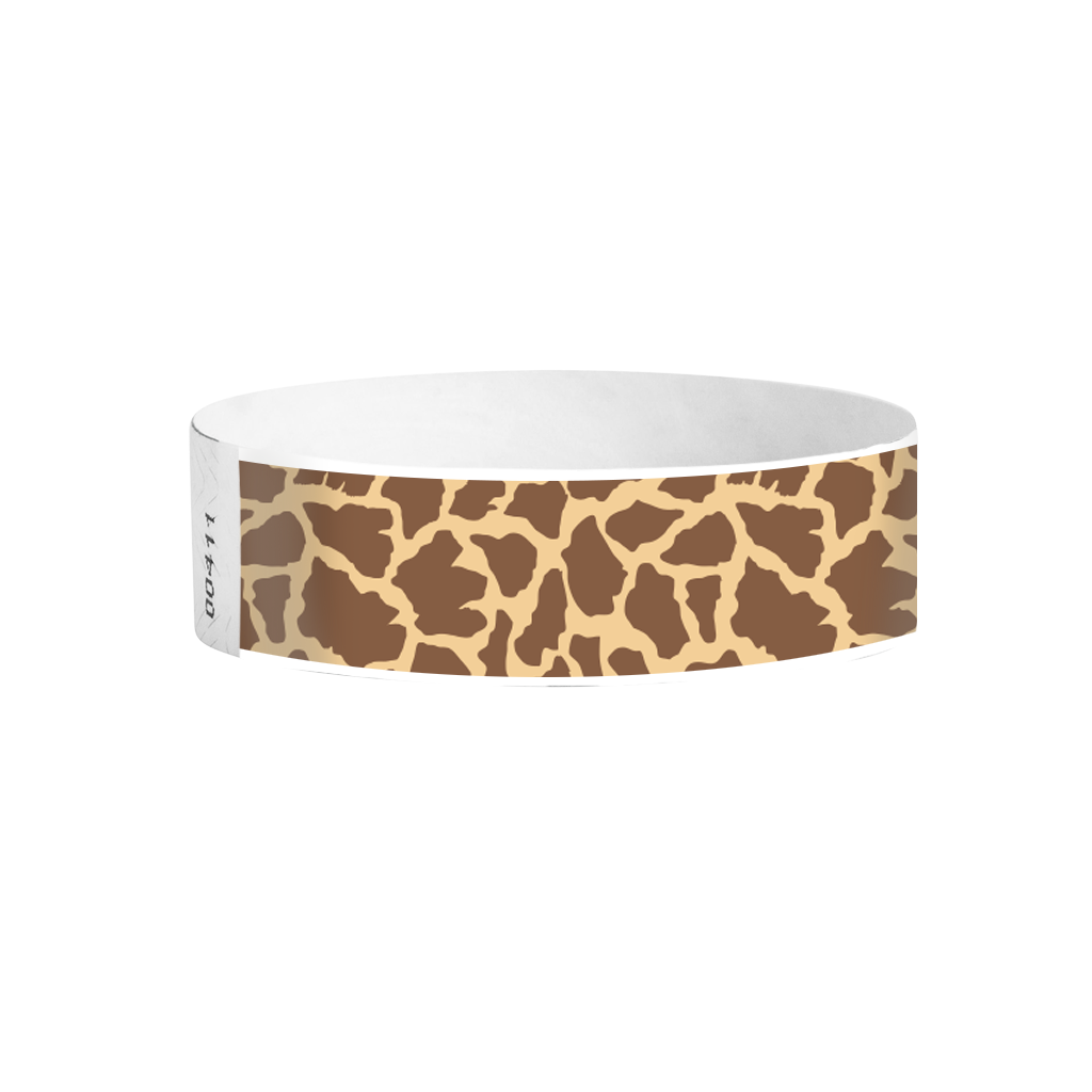 Savanna Tyvek wristbands Canada – giraffe-spot pattern wristbands for themed events