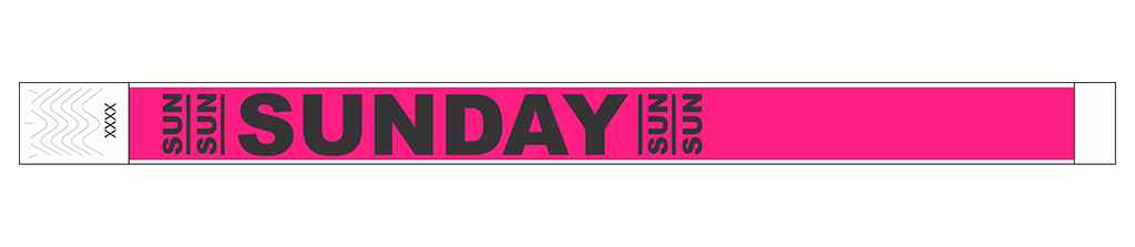 Sunday - 3/4" Tyvek® Wristbands