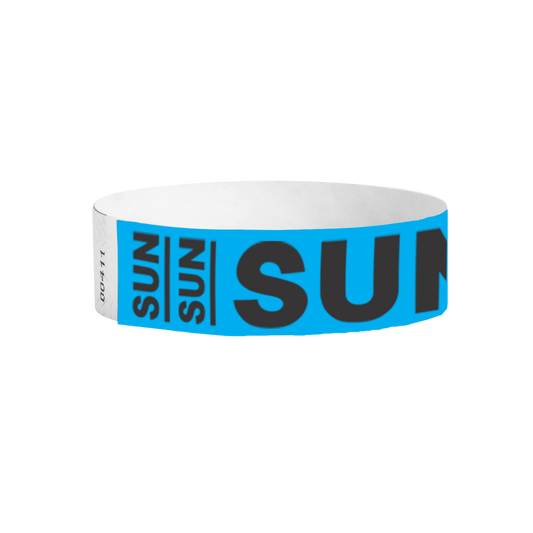 Sunday Tyvek wristbands Canada – blue day-specific event wristbands