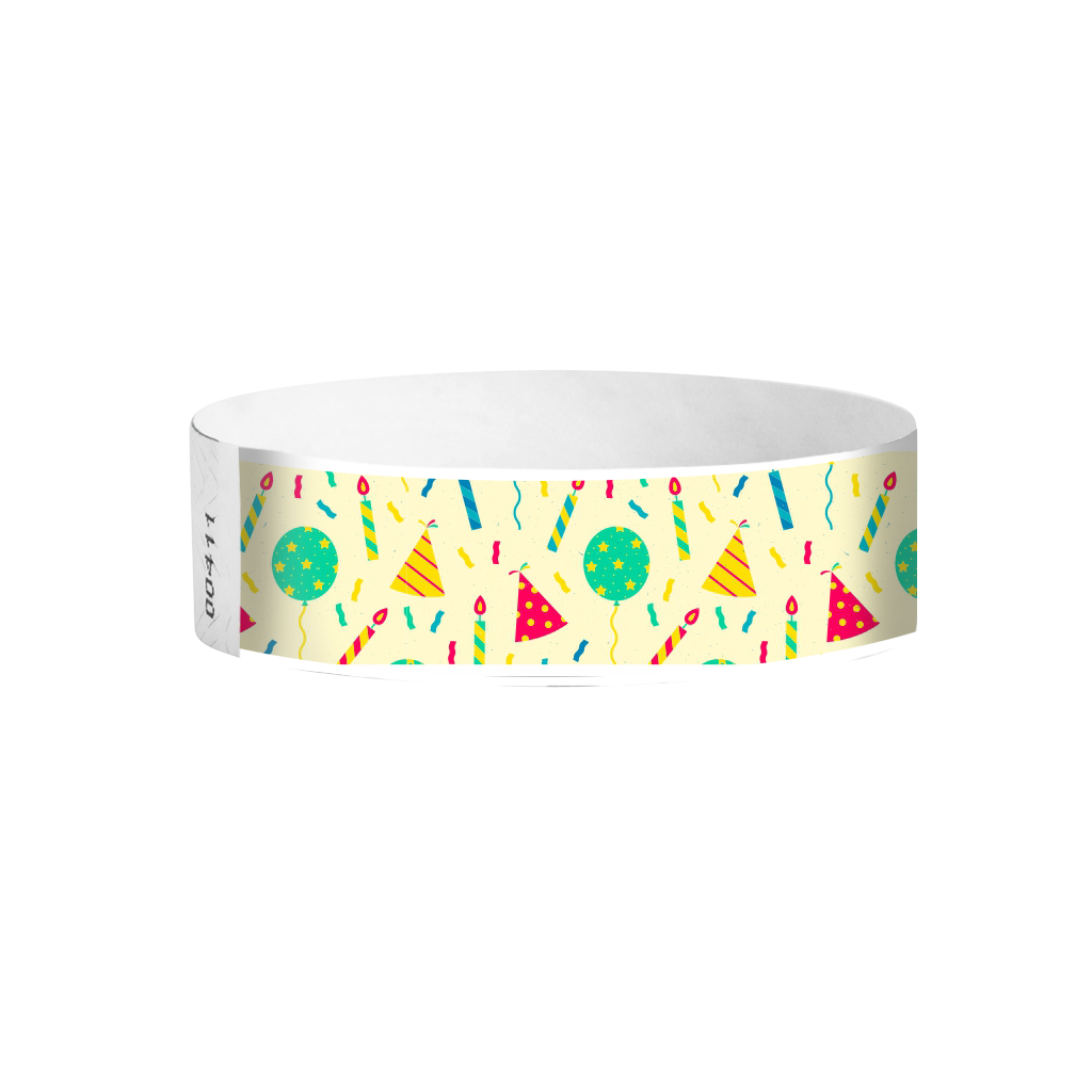 Throwback Party Tyvek wristbands Canada – retro full-colour event bands for parties and festivals
