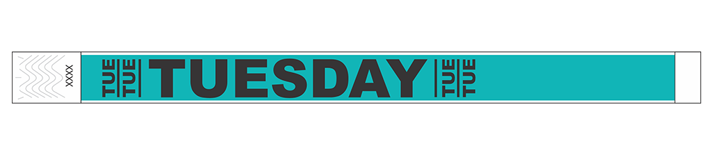 Tuesday - 3/4" Tyvek® Wristbands