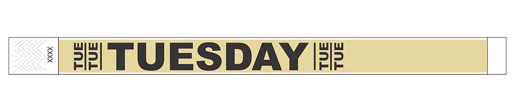 Tuesday - 3/4" Tyvek® Wristbands