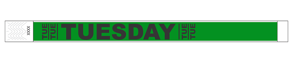 Tuesday - 3/4" Tyvek® Wristbands