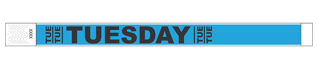 Tuesday - 3/4" Tyvek® Wristbands