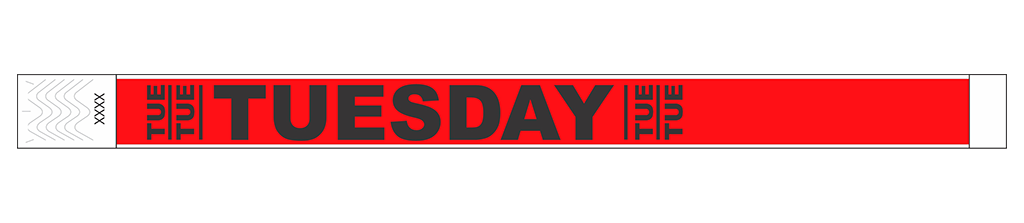 Tuesday - 3/4" Tyvek® Wristbands