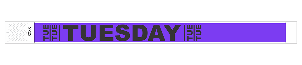 Tuesday - 3/4" Tyvek® Wristbands