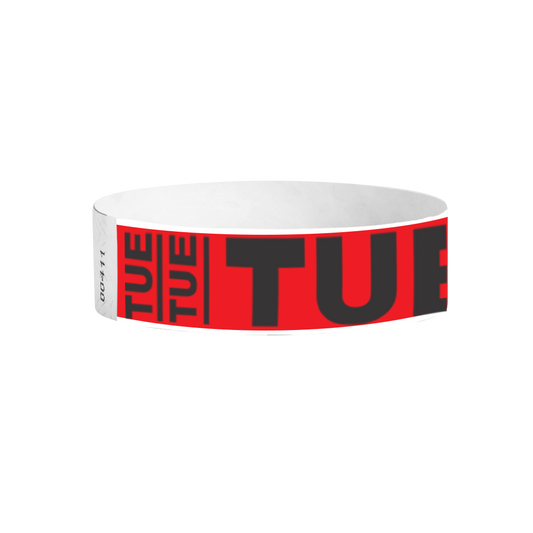 Tuesday Tyvek wristbands Canada – labelled event wristbands for multi-day entry control