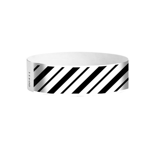 Velocity Stripes Tyvek wristbands Canada – angled stripe event bands for fast entry and crowd management