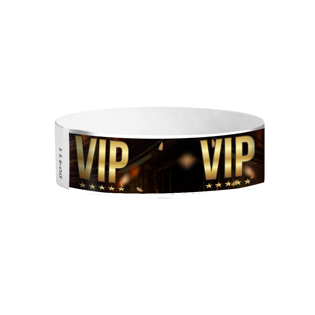 VIP gold sparkle Tyvek wristbands Canada – glitter gold VIP event wristbands for upscale events