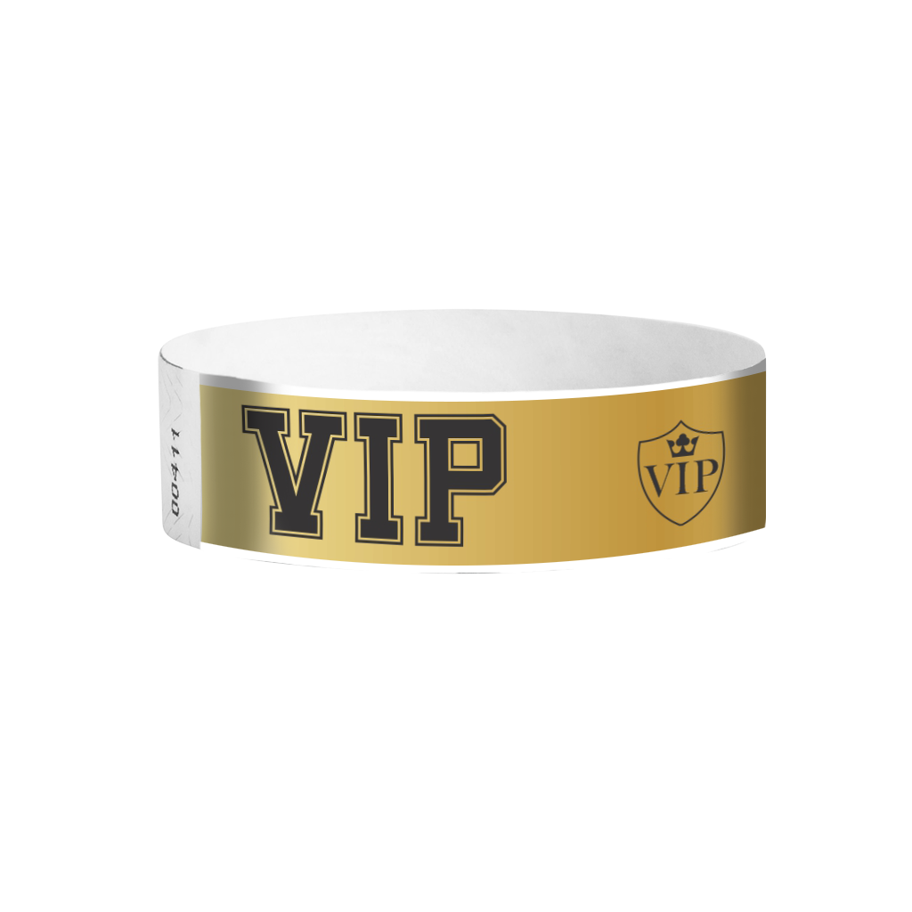 VIP gold Tyvek wristbands Canada – luxury gold paper wristbands for VIP sections and events
