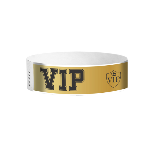 VIP gold Tyvek wristbands Canada – luxury gold paper wristbands for VIP sections and events