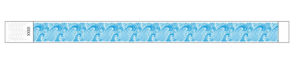 Waves - 3/4" Tyvek® Wristbands