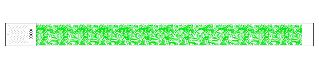 Waves - 3/4" Tyvek® Wristbands