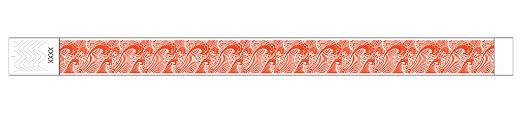 Waves - 3/4" Tyvek® Wristbands