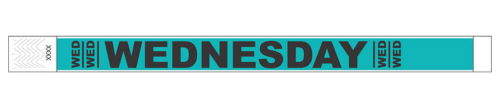 Wednesday - 3/4" Tyvek® Wristbands